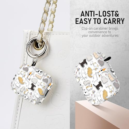 Image of for Airpods 2nd Generation Case, Cute Cool Kitty Cat Pattern Protective TPU Soft Cases for Airpods Case 2nd /1st Gen, Shockproof for Airpods Cases Men Women with Cleaner Kit & Keychain