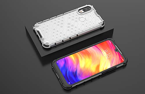 Image of Glasgow Back Case Cover for Mi Redmi Note 7 Shockproof Military Grade Back Case Back Cover - Transparent