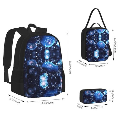 Spiritual Art Print 3 Piece Set Backpack, Lunch Bag, Pencil Case, Cute Sturdy For College And Travel4