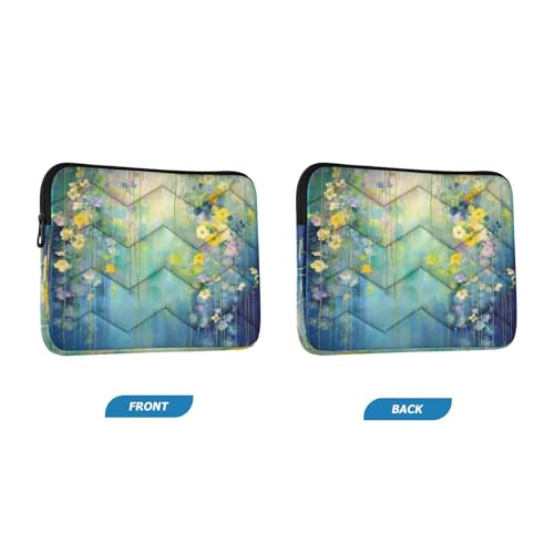 Funda para portátil de 13-14 pulgadas con pintura floral miniatura 2