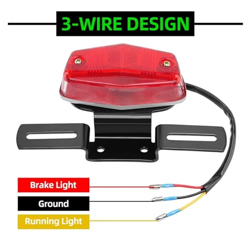 Feu arrière de moto LED Harley Bobber Chopper avec support de plaque - 5
