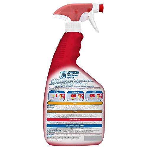 OUT! PetCare Advanced Stain and Odor Remover ProBacteria and Enzyme Formula for Tough Stains
