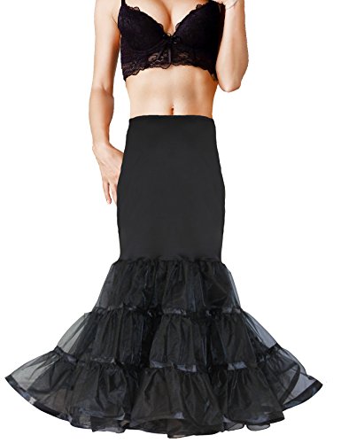 Image of Women Mermaid Petticoat Fishtail Underskirt Trumpet Crinoline for Mermaid Wedding Dress