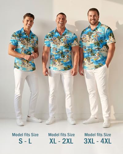 Image of 99TIMORO Fathers Movie Hawaiian Shirt for Men, Characters Button Down Short Sleeve Top, Summer Beach Gifts