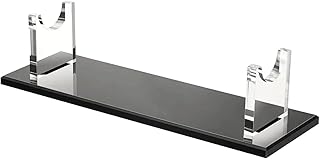 ライトセーバー ディスプレイスタンド アクリル ホルダー 展示 ライトセーバー 置き 透明 クリア 耐久性 ライトセーバーラック 陳列棚 コレクション棚 剣置き 収納スタンド カタナディスプレイスタンド ライトセーバー置き台 (ブラック)