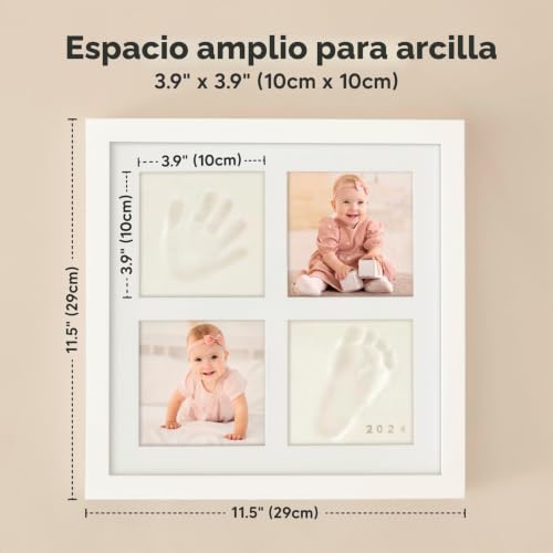 Miniatura 7 de Keababies Kit De Mano Y Huella Para Bebé - Regalos Para Bebés, Niños, Niñas, Regalos Para Fiesta De Bienvenida Al Bebé, Kit De Recuerdo De Huellas De Huellas De Bebé Recién Nacido Alpine White