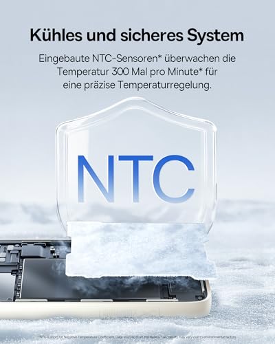 Baseus FC11 Powerbank 45W 20000mAh Tragbares Ladegerät mit Dual Integriertem Kabel, CCC Kleine Powerbank mit Smart Display, Einziehbares Kabel, Akkupack für iPhone 17/16, iPad, Laptop, Samsung, Pixel 6