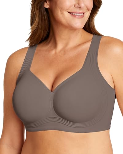 Image of OEAK Womens Wireless Jelly Bras Plus Size Support Push Up Comfortable Bra