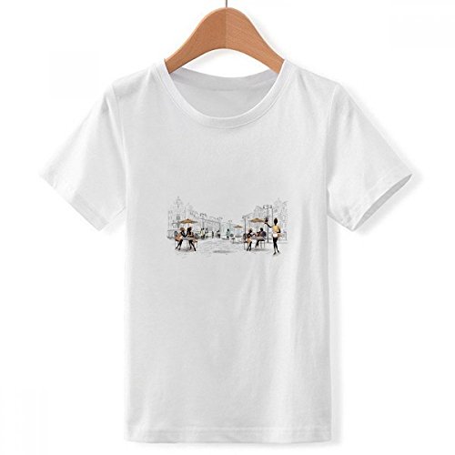T-Shirt Vacances France blanc confortable anti-irritation pour garcon