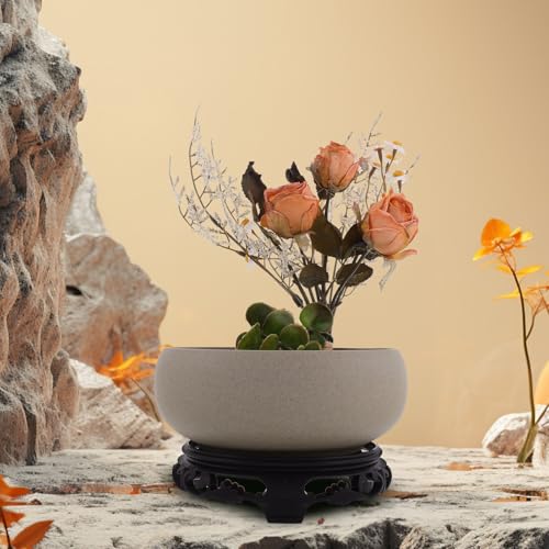 Pot céramique pour lotus évitant les fuites d'eau sur le bureau - 6
