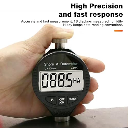 Hardness Tester Meter - 100HD A Durometer Shore Rubber Hardness Testers Digital Durometer Scale LCD Display Meters for Silica Gel Tire Plastic Flooring