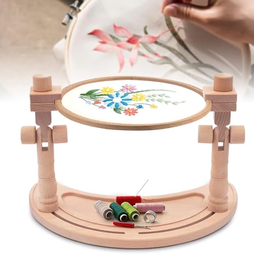 Support de broderie réglable anti douleur cervicale pour couture bois