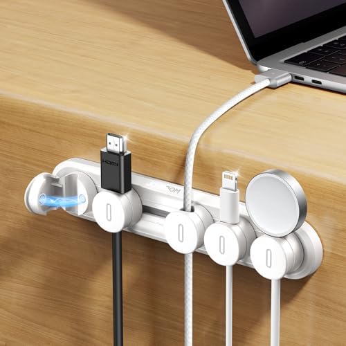 5-in-1 Magnetic Cord Organizer JOYROOM Cable Clips[Adjustable Sli...