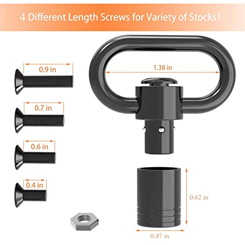 HANAMO 2 Point Rifle Sling Two Point Sling with QD Sling Mount for Mlok black - Thumbnail 7