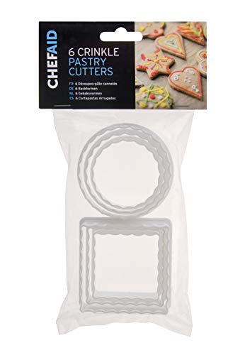 Chef Aid Lot de 6 emporte-pièces à pâtisserie, Blanc Cover