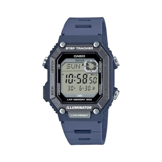 Casio WS-B1000 Series | Men's Digital Watch | (Blue) | 100M WR | Step Tracker | LED Illuminator | 100 SEC Chronograph | Daily Alarm | 2-Year Battery