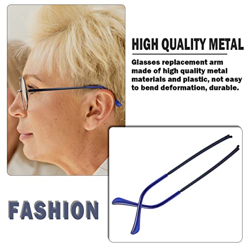 1 Pair Metal Eyeglass Replacement Arm, Eyewear Frame Temple Replacement Universal Sunglasses Arm Legs Replacement for Thin Metal Glasses, Sunglasses(Blue)