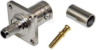 BNC Female Flange Jack Crimp for RG58 RG142 RG400 RFC195 RF Coaxial Adapter Connector