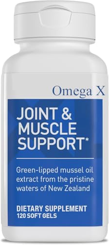 Omega X Joint and Muscle Support Supplement, Green-Lipped Mussel Oil Extract, 120 Soft Gels
