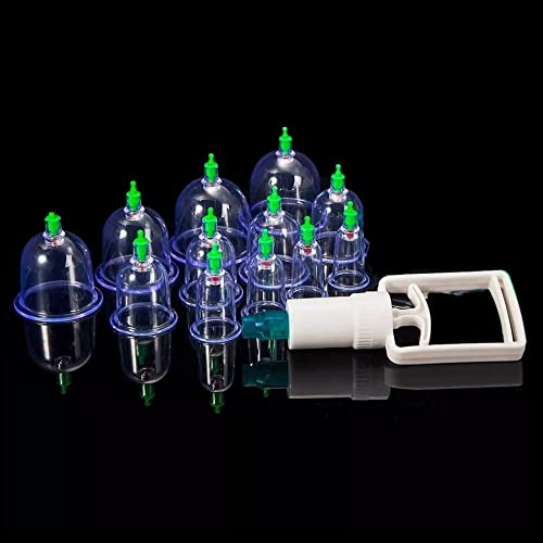 Kit 12 Ventosas Corporal Terapeuticas Ventosaterapia Copos Massoterapia Cupping Acupuntura Sucção