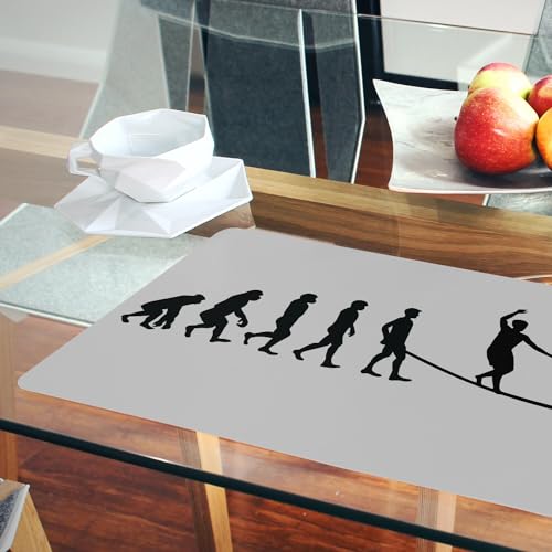Sets de Table Liège Anti-Rayures Napperons Gris Slackline - 6