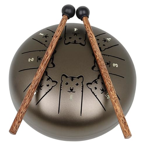 FUNOMOCYA Portable Steel Tongue Drum Meditation Music Instrument Zodiac Decor Drum Set for Music Lovers