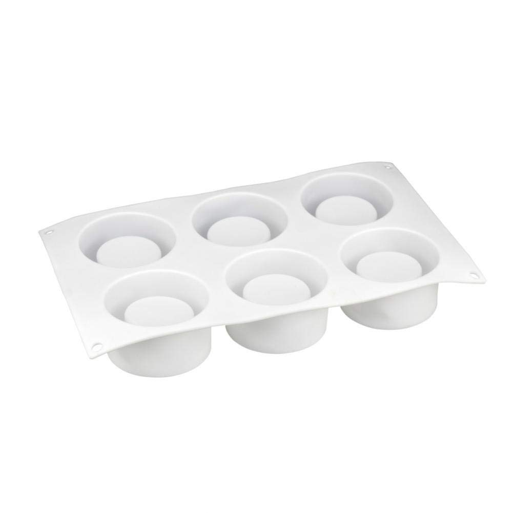 Hotaden 3D Silicone Mold 6 Holes Pudding Cupcake Art Cake Mould Baking Pastry Mousse Chocolate Mold Cake Tools
