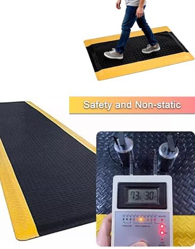 Ergonomic Anti-Fatigue Workplace Mat, 23.6" Thick Soft Comfort Mat for Soreness Relief, Non-Slip Floor Mat for Office & Home (70x120CM)