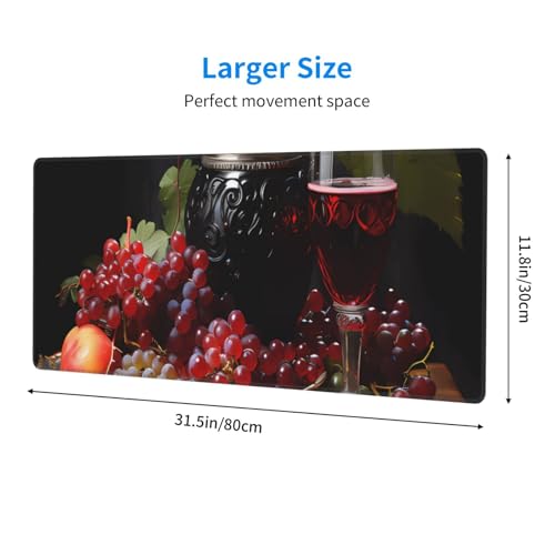 Tapis de clavier raisin et vin fini les tapis qui glissent avec ce 80x30 - 4