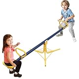 Teeter Totter,360 Degree Rotation Seesaw for Kids Outdoor for Ages 4-12, Sit and Spin Teeter Totter Kids Outdoor Play Equipment