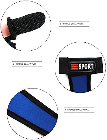 Millya Professional Anti-Slip Fishing Gloves Elastic Band Single Finger Stall Protector(Blue) - Image 5