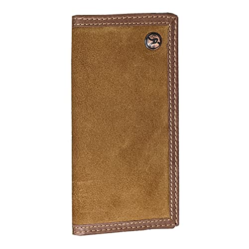 HOOEY Leather Men’s Western Rodeo Wallet (Roughout - Brown)