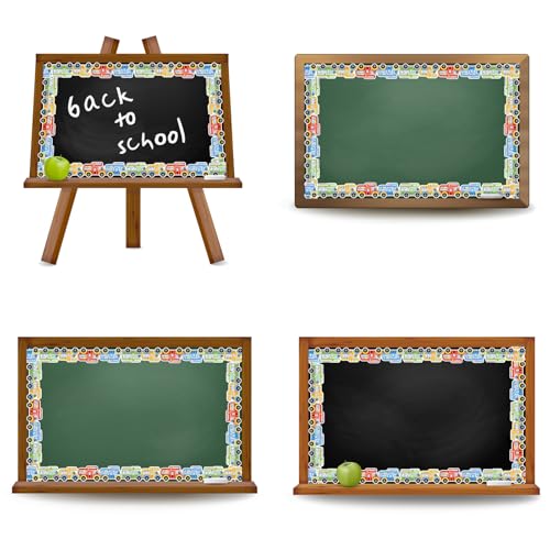 Image of Whaline 32.8ft Campervan Bulletin Board Border Colorful Cartoon Car Die-Cut Rolled Border Trim for Camping Party Chalkboard Decoration