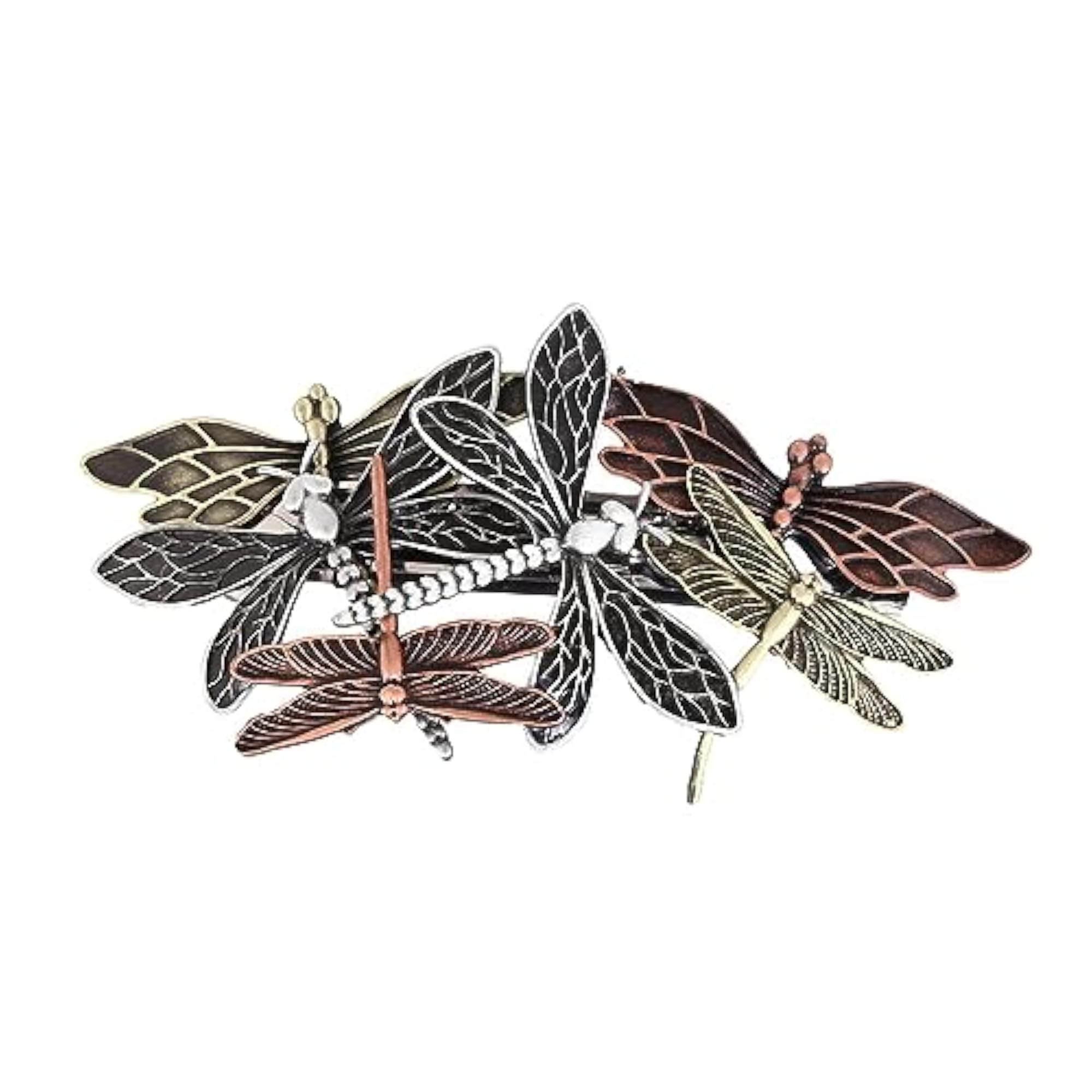 Spring Clip Alloy Decor Hair Barrettes, Dragonfly