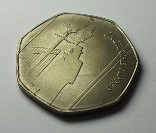 The Commemorative Coin Company Jack the Ripper PURE TITANIUM Coin Albums/50p Collectionneurs Whitechapel, Métal précieux, Article unique.