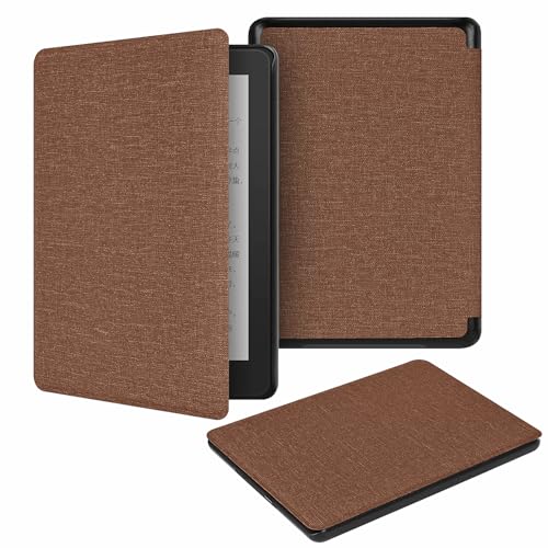 Sakenitly Fabric Texture Case for Kindle Paperwhite 12th Generation 2024/ Kindle Colorsoft, 7 inch Ultra-thin and Light Cover wi