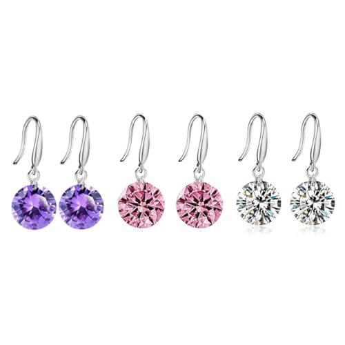Image of Nilu's Collection Enchanting Light Weight Cubic Zircon Crystal Drop Earrings for Women and Girls, for Daily Use, Office Use