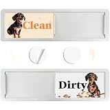 Dishwasher Magnet Clean Dirty Sign - Cosmisun Dachshund Clean Dirty Magnet for Dishwasher Sausage Pet Dog Stainless Steel Double Sided Dish Washer Magnetic Flip Indicator for Home Fridge Kitchen Decor