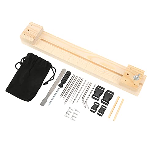 Xolsurg Paracord Steel Needle Weaving Wooden Frame Combination DIY Bracelet Tool for Outdoor Sports