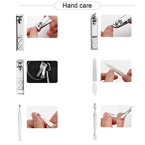 Set de manicura y pedicura 21 piezas acero inoxidable miniatura 2