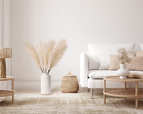 Zifty Boho Decor 7-Pcs 38"/3.1Ft Faux Pampas Grass Large Tall Fluffy Artificial Fake Flower Bulrush Reed Grass For Vase Filler Farmhouse Home Wedding Decor (Beige) #TOP6