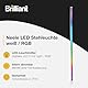 Brilliant RGB-LED Stehlampe | 150 cm Höhe | dimmbare Standleuchte mit Musiksensor & Fernbedienung & RGB-Frontlight | max. 125 lm | integiertes LED | aus Aluminium/Kunststoff in Weiß