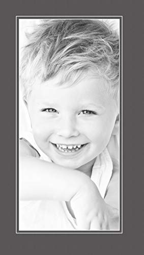 9x19 Cinder / Charcoal Custom Mat for Picture Frame with 5x15 opening size (Mat Only, Frame NOT Included)