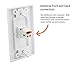 DIYTECH Premium Speaker Wall Plate - Spring Loaded Audio Plate for Home Theater Mount Speakers (5 Pack White)