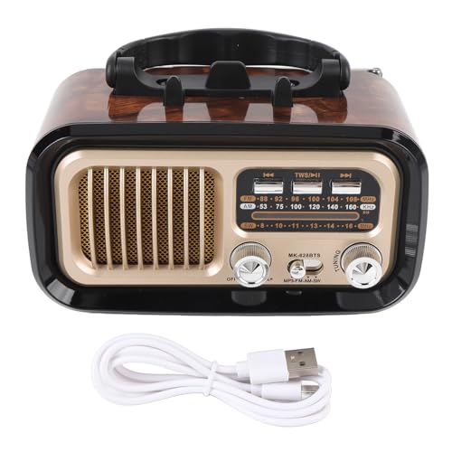 Radio Retro Cocoarm con Panel Solar y USB Negro miniatura 2