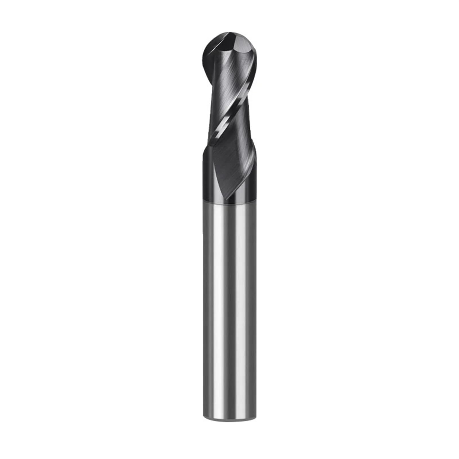 HRC70 fresa de punta de bola cortador de carburo de tungsteno herramienta de fresado CNC R0.5 2 4 6 8 10mm 2 flauta herramienta de mecanizado de acero de Metal(R5.0x10x100)