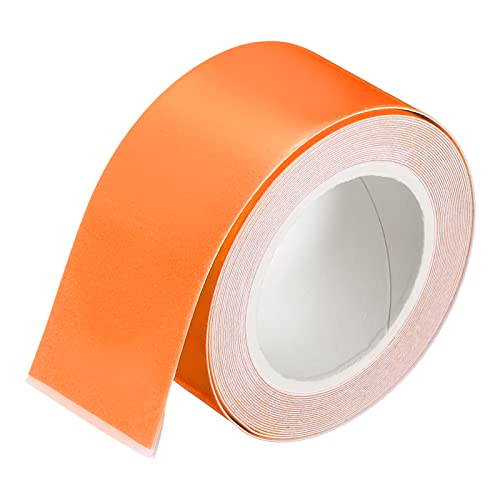 Image of MECCANIXITY Glow in The Dark Tape 9.8 Ft x 1 Inch Luminous Fluorescent Tape for Night Outdoors Indoors Decorations Signs, Orange