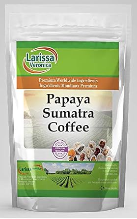 Papaya Sumatra Coffee Gourmet, Naturally Flavored, Whole Coffee Beans 4 oz, ZIN 555564