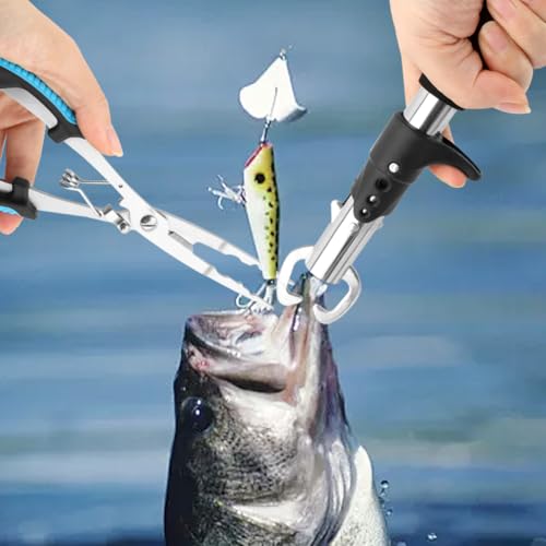 LVOERTUIG Conjunto de alicates e pinças de pesca, equipamento e equipamento de pesca de aço inoxidáv