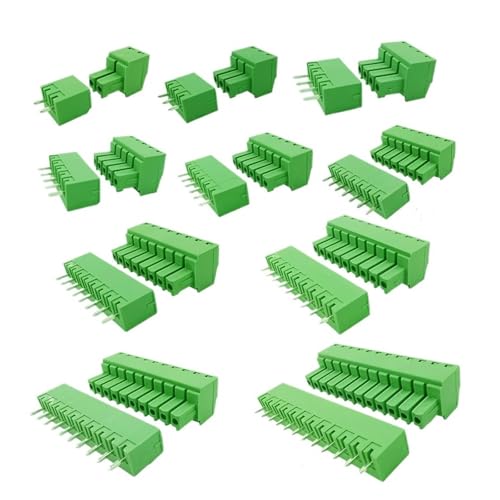 Image of 5Pair 15EDG KF2EDG 3.5mm .81mm .96mm 5.08mm PCB Screw Terminal Block 2-12Pin Male Plug Female Socket Pin Header Wire Connector(Straight needle,3.81MM,7P)